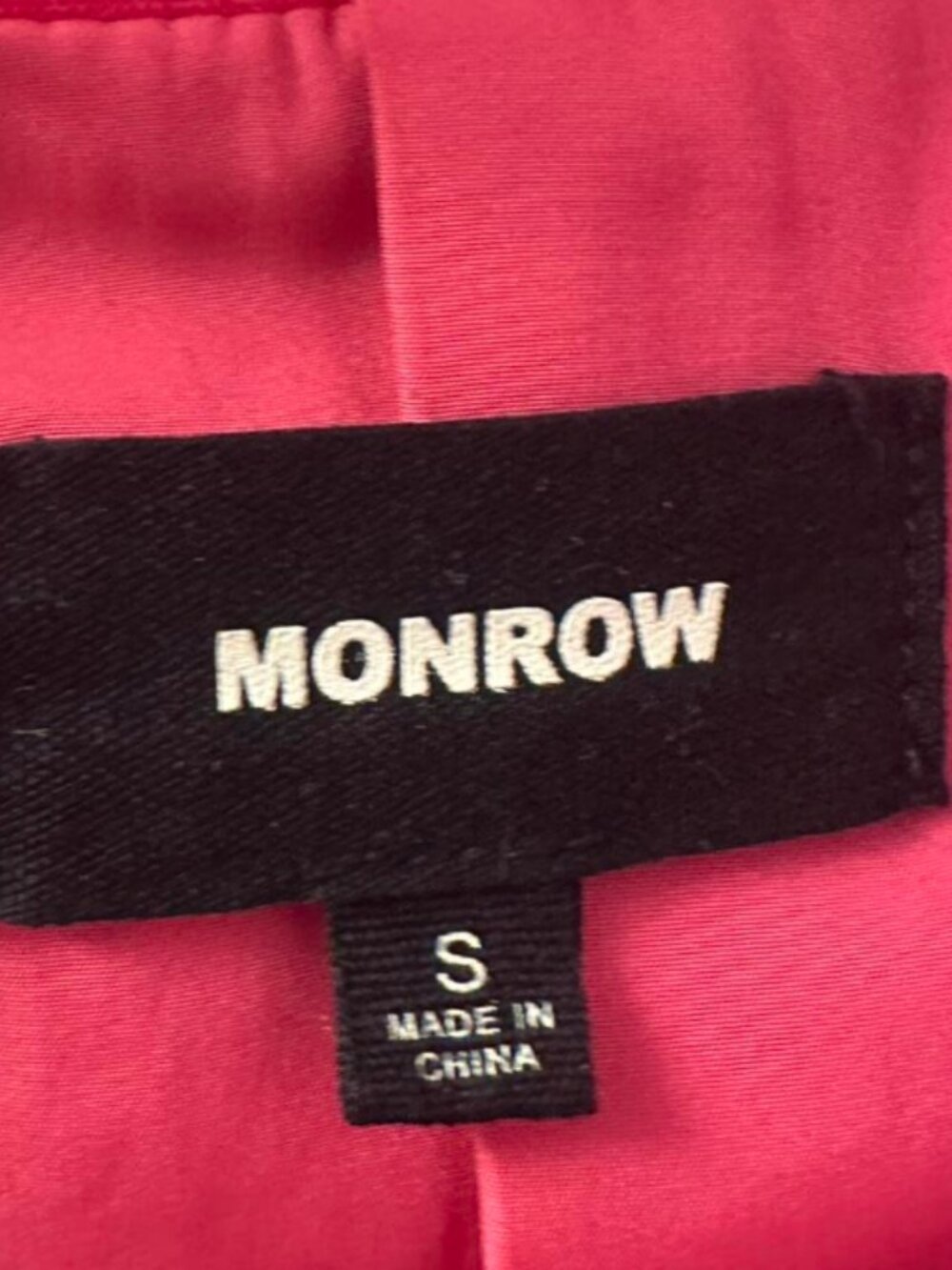MONROW Oversized Linen Blend 3-Button Blazer in Raspberry Pink - Picture 2 of 2